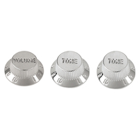 1 Volume 2 Tone Top Hat Knobs Speed Volume Tone AMP Effect Pedal Control Knobs ST Guitar Knobs untuk Gitar Elektrik Bass