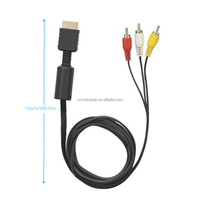 Kabel Audio Video AV 1.8M untuk PS2 PS3 Kabel Audio Video RCA Kabel Komposit Konektor untuk PS2 PS3