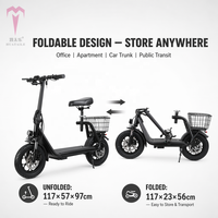 Scooter Eléctrico Confiable de 500W 48V con Cesta TC-ES001, Potente Batería de Litio de 10Ah, Plegable, para el Mercado de Jordania
