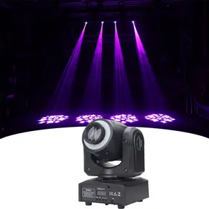 Lampu panggung pesta Disco dj 30W, proyektor Gobo 30W Spot LED Mini musik kepala bergerak Manual dengan Strip lampu