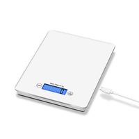 Báscula Digital Multiusos para Alimentos, Báscula de Cocina Recargable por USB, Báscula Electrónica que Funciona con Batería, en Gramos y Onzas