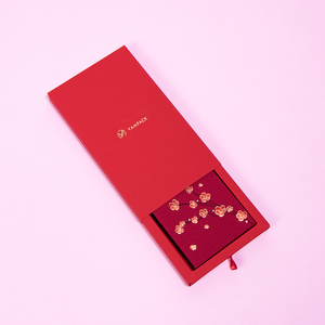 Tùy chỉnh in Trung Quốc gói màu đỏ Pouch satin vàng lá dập vải đỏ gói nhung đỏ gói - Product Image 2