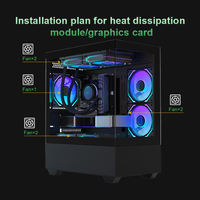 Boîtier d'ordinateur M-ATX en vrac compatible avec radiateur 240 mm, limite de hauteur du processeur 170 mm, avec 1 baie de stockage HDD et 2 baies de stockage SSD
