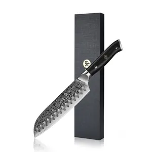 阳江亚芯顶级销售OEM体验菜刀生产8英寸大马士革刀