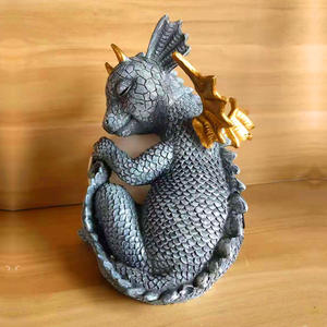 วิทท์รูปสัตว์ลูกบอลสมาธิรูปมังกรลูกบอลพลังงานแสงอาทิตย์เรืองแสงของตกแต่งบ้านของขวัญงานฝีมือเรซิน - Product Image 2