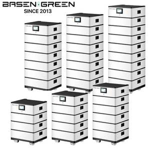 Sistema de Almacenamiento de Energía Basen Green de Alto Voltaje 200V 300V 400V 100Ah 20.48kWh 30.72kWh 40.96kWh, Paquete Apilable con 10 Años de Garantía - Product Image 1