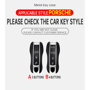 Funda de aleación de zinc para llave de coche Porsche Panamera Spyder Carrera Macan Cayman Cayenne 911 970 981 991, llaveros para coche - Product Image 3