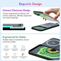 Chargeur de voiture sans fil 15W le plus vendu 2026 avec protection de découpe pour caméra, ultra léger, charge rapide, matériau PVC Type-C, noir