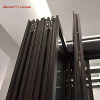 Puerta Plegable de Aluminio con Aislamiento Térmico para Balcón, Puerta de Patio con Gran Vista, Sistema de Aislamiento Térmico, Puerta Plegable Tipo Acordeón