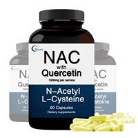 Vente chaude N-Acétylcystéine avec Quercétine Double Force Soutien pour la santé immunitaire du foie Détoxification et Anti-âge Capsules