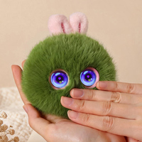 Peluche de lapin IA douce et moelleuse avec yeux LED animés pour enfants, compagnon interactif à chat vocal pour le bien-être