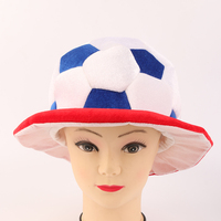 Chapeau de supporter de football en velours imprimé sur mesure en gros pour les événements sportifs en plein air