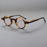 Montures optiques classiques légères pour hommes, en acétate, lunettes de luxe vintage pour femmes, montures de lunettes de myopie entièrement rondes pour hommes