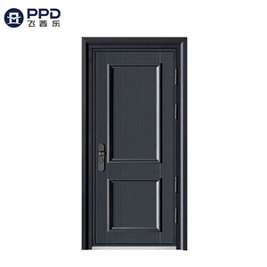 สูงแฟนซีสำเร็จรูปที่กำหนดเองหรูหราด้านหน้าทางเข้าประตูเหล็กการออกแบบป้องกันการโจรกรรมการรักษาความปลอดภัยประตูเหล็ก - Product Image 6