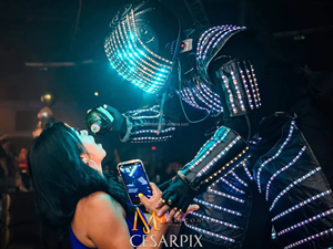 Funtoys MOQ 1 PC 뜨거운 <span class=keywords><strong>Led</strong></span> 포식자 의상 레이브 복장 빛나는 정장 의류 호라 로카 파티 아비티 <span class=keywords><strong>Led</strong></span> 로봇 의상 - Product Image 5