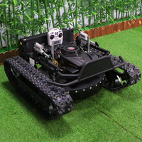 Tondeuse à gazon électrique télécommandée à essence avec moteurs Loncin, robot chenillé coupe-herbe certifié EPA CE pour vergers et pentes