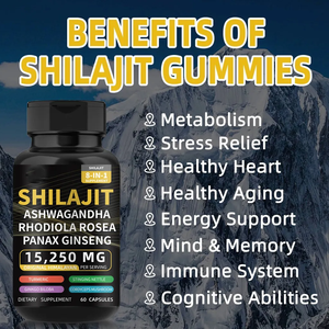 Nouvelles capsules de shilajit himalayen pur de bonne formule prête avec supplément énergétique <span class=keywords><strong>8</strong></span> en 1 de vitamine <span class=keywords><strong>8</strong></span> en 1 de soins de santé ashwagandha ginseng - Product Image 4