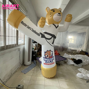Mascotte de tigre en forme personnalisée, thème karaté, ballon gonflable à LED, éclairage, <span class=keywords><strong>taekwondo</strong></span> - Product Image 1