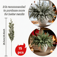 Arbre de cèdre artificiel floqué, branche de pin recouverte de neige, en pot en céramique blanche, pour la décoration de table de Noël et d'hiver