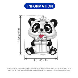 Pulsera de cuentas de cobre blanco estilo panda, novedad transfronteriza, con regalo, joyería, colgante, accesorio para mujer - Product Image 2