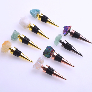 <span class=keywords><strong>Bouchon</strong></span> de bouteille de <span class=keywords><strong>vin</strong></span> en agate drusy naturelle à 100 %, cristal de guérison, <span class=keywords><strong>bouchon</strong></span> de <span class=keywords><strong>vin</strong></span> sous vide en améthyste rose pour cadeau - Product Image 1