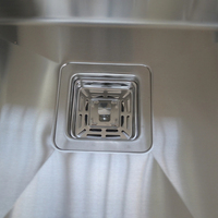 Évier de cuisine encastrable moderne 32x18 pouces, ensemble 50/50, durable, en acier inoxydable 304 de 1,2/1,5 mm d'épaisseur, pour restaurant et hôtel