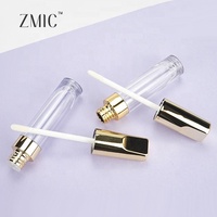 Tube de brillant à lèvres transparent de 7 ml avec capuchon doré, tube vide en ABS pour brillant à lèvres, tube pour rouge à lèvres liquide, pour le stockage d'huile à lèvres et de baume à lèvres