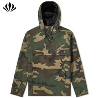 Veste à capuche en nylon imperméable de haute qualité sur mesure pour homme, veste coupe-vent à demi-zip, camouflage