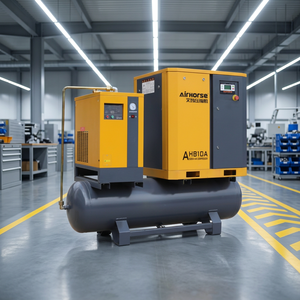 Compresor de Aire de Tornillo de Velocidad Variable de 53 CFM y 8 Bares, 11 kW/15 kW, con Tanque de 500 L + Secador, Ideal <span class=keywords><strong>para</strong></span> Máquinas de Corte por Plasma CNC - Product Image 1