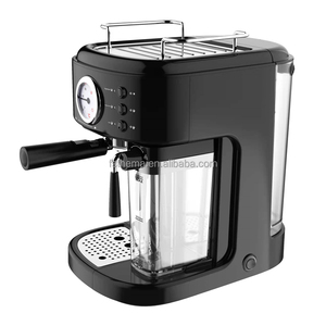 Thema Compteur de pression manche en bois 2in1 Machine à café expresso haute pression café <span class=keywords><strong>et</strong></span> lait avec réservoir de cruche de boîte à lait - Product Image 4