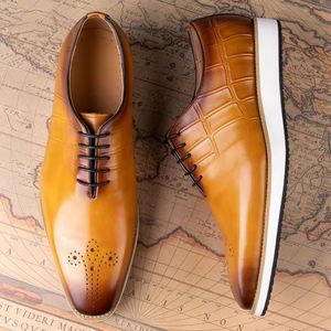 Factory Wholesale Business Casual Leather <b>Shoes</b> Handcrafted Cowhide Fashionable Breathable Comfortable Formal <b>Height</b> <b>Increasing</b> - Product Image 1