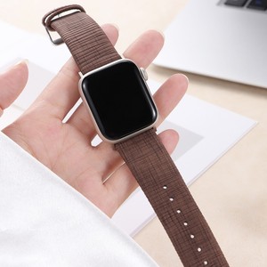 Bracelet de montre en cuir microfibre, bracelet de remplacement, 38 mm, 40 mm, 41 mm, 42 mm, 44 mm, 45 mm, pour montre intelligente, bracelet texturé doux - Product Image 4