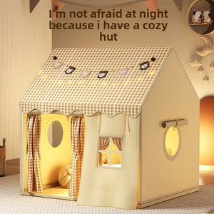 Gran tienda de campaña infantil de poliéster con cortina a cuadros <span class=keywords><strong>para</strong></span> el dormitorio de los niños pequeños, escondite, regalo de <span class=keywords><strong>cumpleaños</strong></span>, rincón de lectura, <span class=keywords><strong>para</strong></span> pasar la noche y jugar. - Product Image 6