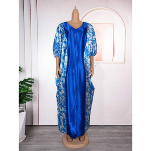 Nuevo Vestido Africano Talla Grande 2026 con Estampado de Patchwork, Túnica Musulmana de Poliéster con Mangas Largas, Ropa para Mujer - Product Image 3