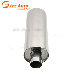 Resonador de escape universal de acero inoxidable con silenciador intermedio de tubo recto de 51 mm de entrada/salida y 114 mm de diámetro para coche, de bajo sonido. - Product Image 5