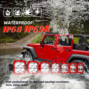 Barra de Luz Led Cuadrada de Techo 12v 24v 360 Watt 9 Piezas Todoterreno para Camioneta Utv Rzr Polaris Ranger <span class=keywords><strong>Defender</strong></span> - Product Image 6