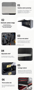 Armoire à outils en acier avec 7 tiroirs, capacité de charge de 500 kg, design moderne pour le rangement dans les garages de mécaniciens - Product Image 3