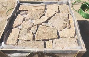 Pierres de quartzite jaune antique de forme irrégulière, en vrac, pour revêtement mural et pavage - Product Image 5