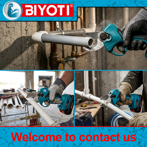 Cisaille électrique automatique pour tuyaux Biyoti BYT-X32B 20V, machine à découper les tubes en plastique portative, coupe rapide et sans effort - Product Image 3