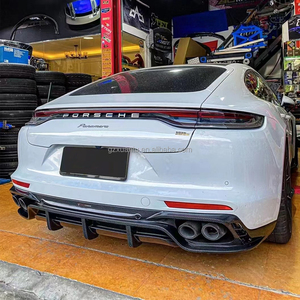 Difusor trasero estilo T de fibra de carbono para <span class=keywords><strong>Porsche</strong></span> Panamera 971 Kit de carrocería alerón de parachoques trasero de carbono 2018 + 21 - Product Image 5