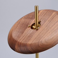 Lampe de table moderne en bois massif avec commande tactile, lampes de chevet portables et réglables, certifiées CE SAA RoHS