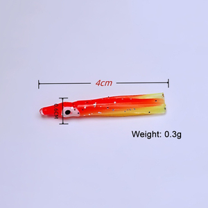 DORISEA Señuelos de Pesca de Plástico PVC Silicona Suave con Forma de Calamar de 4cm, 10 Unidades/Bolsa, Luminosos UV que Brillan <span class=keywords><strong>en</strong></span> la Oscuridad para Pesca <span class=keywords><strong>en</strong></span> Ríos y Lagos, Sin Anzuelos - Product Image 5