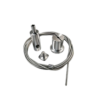 Kit de suspension réglable en câble d'acier nickelé avec pince en laiton et fixation au plafond, fabricant OEM certifié ISO