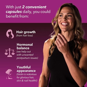 Suplemento de Saw Palmetto al por Mayor para Mujeres, Biotina, Bloqueador de DHT, Vitaminas para el Crecimiento del Cabello, Píldoras de Biotina <span class=keywords><strong>Anticaída</strong></span> para Mujeres, 60 Unidades - Product Image 6