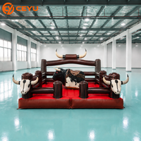 Machine de rodéo gonflable commerciale Ceyu avec tapis de sécurité, équipement de divertissement pour événements sur le thème western