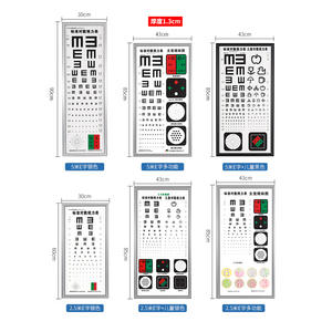 Tableau d'acuité visuelle E-Chart 5M 2.5M, boîte à lumière LED multifonctionnelle, standard logarithmique GB11533, pour adultes et enfants - Product Image 1