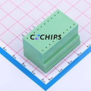 JL15EDGRH-35020G01 Plug-in Terminal Block Bent Lead Through Hole,P=3.5mm Board-to-Board / Socket - Closed 2x10P 3.5mm Green - Product Image 2