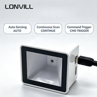 Módulo Escáner de Códigos de Barras 1D 2D LONVILL con Detección Automática, Comando Continuo y Modo Triple Trigger para Máquinas Expendedoras