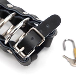 Cage <span class=keywords><strong>de</strong></span> chasteté réglable en alliage pour homme - Verrou <span class=keywords><strong>de</strong></span> pénis SM pour jeu <span class=keywords><strong>de</strong></span> retenue et contrainte pénienne - Product Image 5