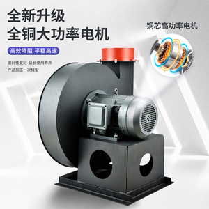 พัดลมดูดอากาศอุตสาหกรรมแรงดันสูง 380V พร้อมพัดลมแบบแรงเหวี่ยงสำหรับกำจัดฝุ่นและติดตั้งบนท่อลำเลียงวัสดุ - Product Image 2